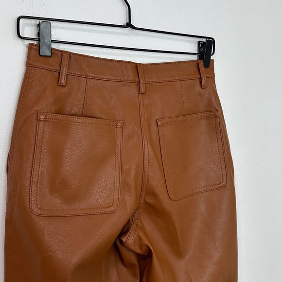 Aritzia Wilfred Free Lucy Pant Camel Vegan Leather Size 2 Neutral Capsule - Picture 5 of 9